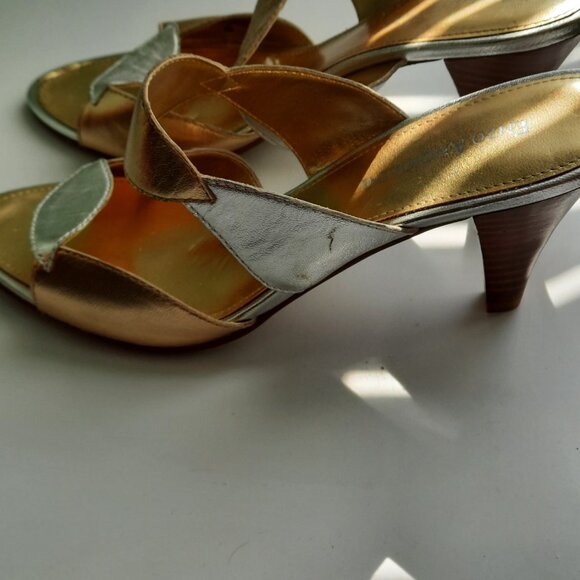 Brand New Enzo Angiolini Metallic Color (gold & silver) Sandals - Picture 3 of 4